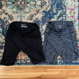 Size L Black and Space Grey Leggings Bundle
